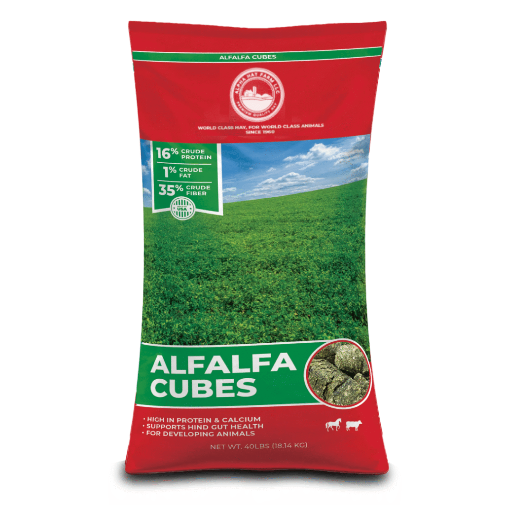 40 LB BAG OF ALPHA ALFALFA CUBES for sale in United States
