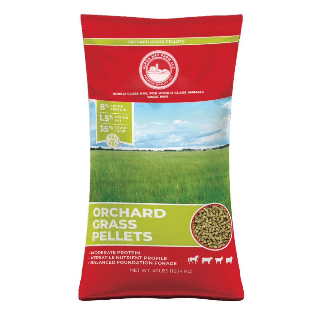 Buy Alpha Hay Farm Orchard Grass Pellets 40 LB Bagged forage for sale near me